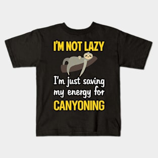 Funny Lazy Canyoning Canyoneering Kids T-Shirt